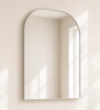 Arched Framed Mirror 600 x 750mm Brushed Nickel 