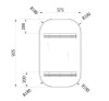 Rectangle Round Framed Mirror 575 x 925mm White 