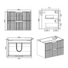 Ida White Wall Hung Vanity 600mm 