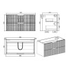 Ida Black Wall Hung Vanity 900mm 