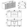 Ida Black Wall Hung Vanity 1200mm 