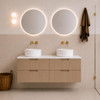 Ida Oak Wall Hung Vanity Double Bowl 1500mm 