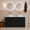 Ida Black Floor Mount Vanity Double Bowl 1500mm 