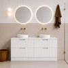 Ida White Floor Mount Vanity Double Bowl 1500mm 