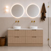 Ida Oak Floor Mount Vanity Double Bowl 1500mm 