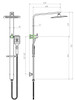 Gordon - Matte Black Shower Column Combo Set 