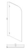 Frameless Curved Bath Screen Reversible 700 x 1400mm 