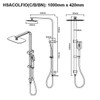 Fiona - Brushed Gold Shower Column Combo Set 