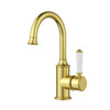 Charlotte - Brushed Gold Gooseneck Basin Mixer