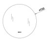 LED Round Sensor Mirror 600mm 