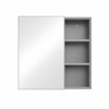 Mirror Cabinet with Open Shelf 600mm Grey 