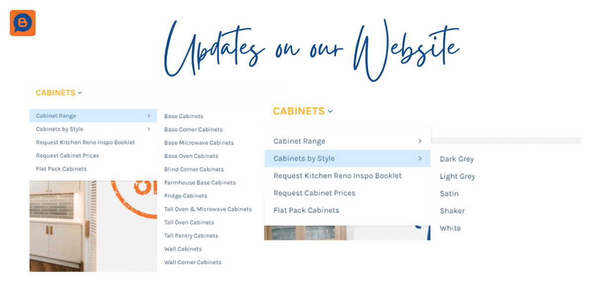 Two new ways to search for your Kitchen & Laundry Cabinets