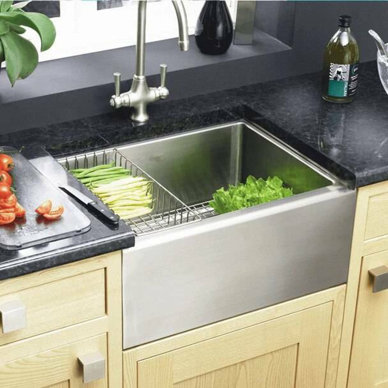 Stainless steel belfast 2025 sink with drainer