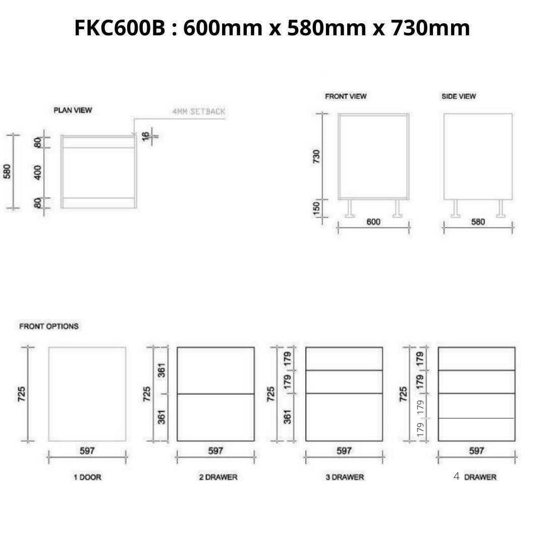 Buy Base 600mm 2 Door UV White