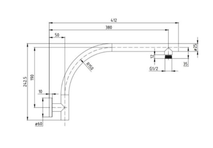 Buy Sofia Brushed Gold Gooseneck Shower Arm