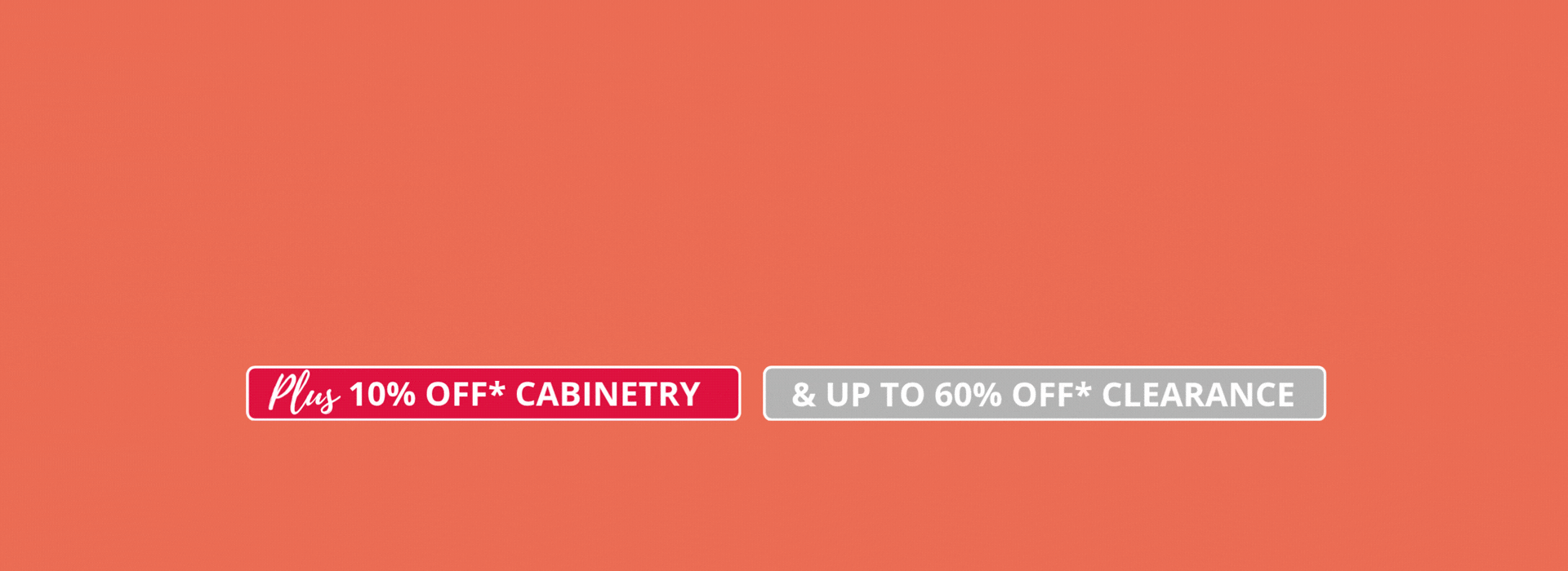 Sink Warehouse spring renovation sale. 20% off almost everything