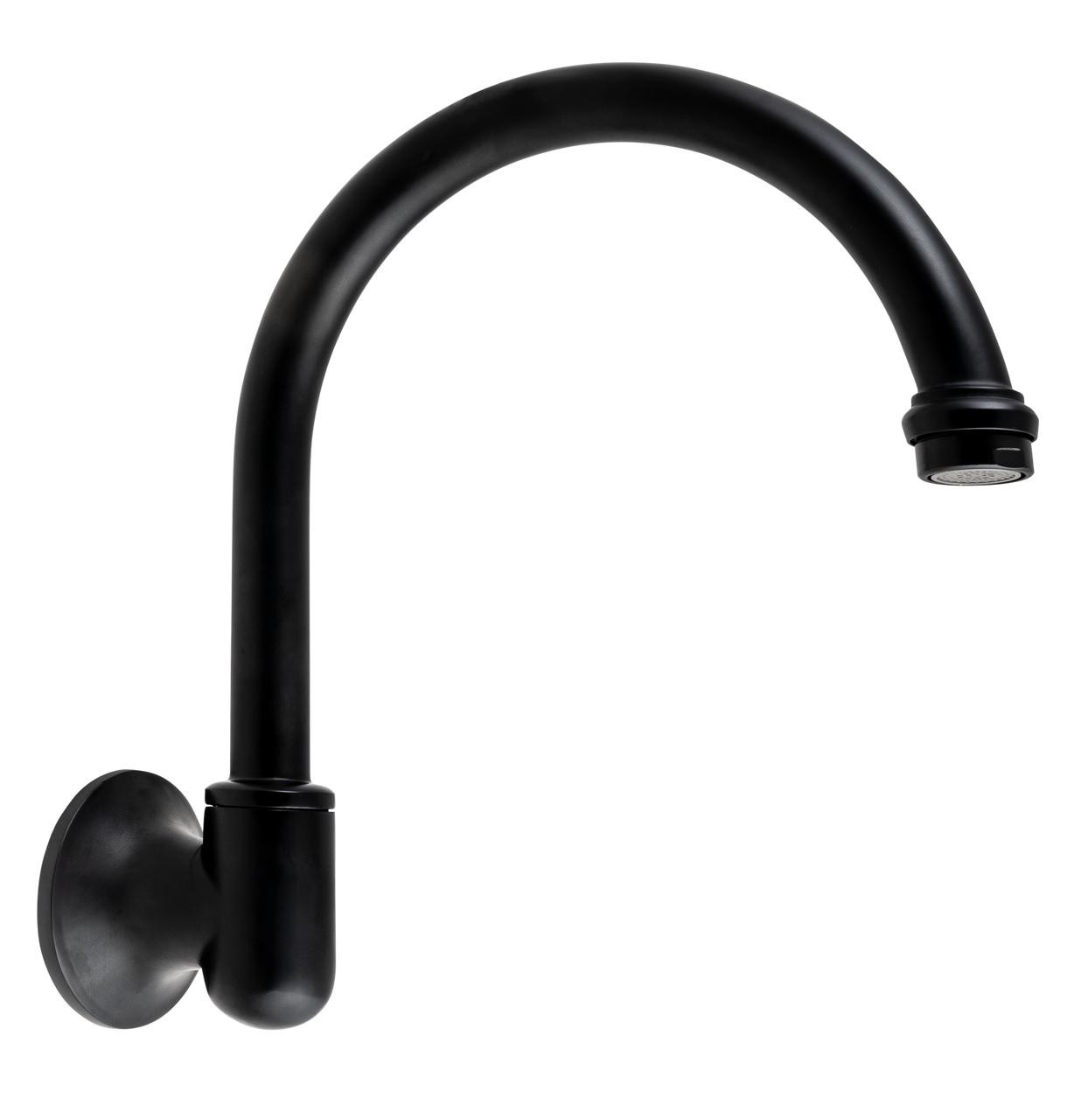 Buy Deluxe Black Gooseneck Wall Spout
