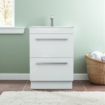 Indi - Floor Mounted Vanity & Top 600mm