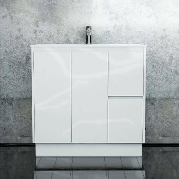 Olivia - Floor Mounted Vanity & Polymarble Top 900mm