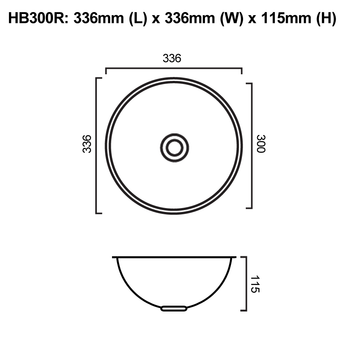 HB300R - Round Stainless Steel Hand Basin