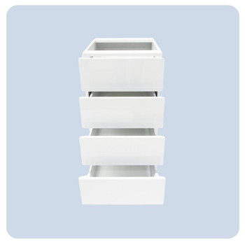 Base Cabinet 450mm with 4 Drawer in UV White