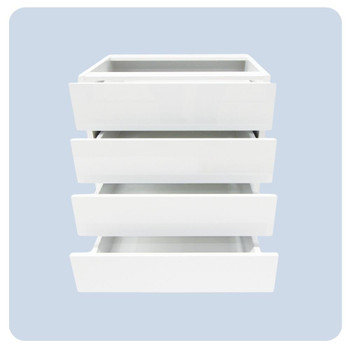 Base Cabinet 800mm with 4 Drawers in UV White