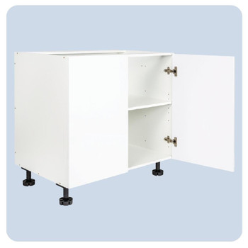 Base Cabinet 900mm with 2 Doors in UV White