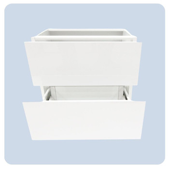 Base Cabinet 900mm with 2 Drawers in UV White