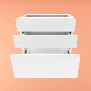 Base Cabinet 900mm with 3 Drawers in UV White