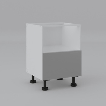 Base Microwave Cabinet 600mm with 1 Drawer in UV Light Grey