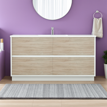 Fineline - Floor Mounted Vanity & Single Centre Bowl 1500mm Fineline - Floor Mounted Vanity & Single Centre Bowl 1500mm