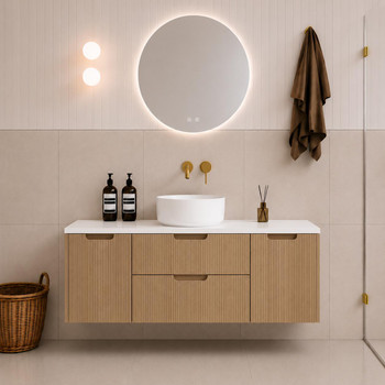  Ida Oak Wall Hung Vanity 1200mm 