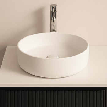 Halo 1 - Matte White Round Above Counter Basin 360 x 120mm