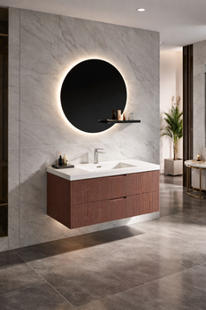 IDA - Soft Pink Vanity Cabinet Wall Hung & Top 900mm