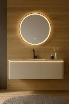 Bliss - Cream Vanity Wall Hung with Offset Single Basin 1600mm 