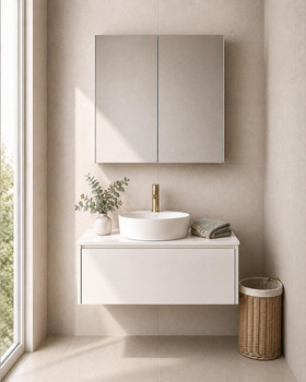 Maltese - Matte White Satin Vanity Wall Hung Cabinet 750mm (Vanity Only) 
