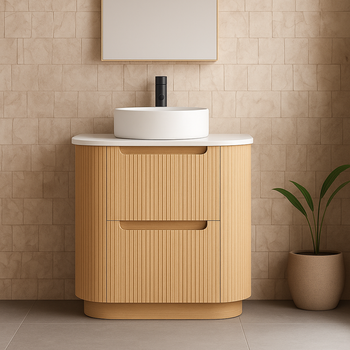 Roma - Fluted Floor Mount Vanity & Top Options 750mm  Roma - Fluted Floor Mount Vanity & Top Options 750mm