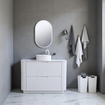Roma - Fluted Floor Mount Vanity & Top Options Available 1200mm 