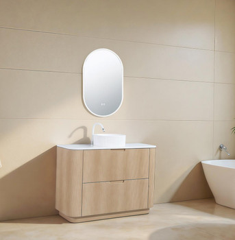 Roma - Fluted Floor Mount Vanity & Top Options Available 1200mm  