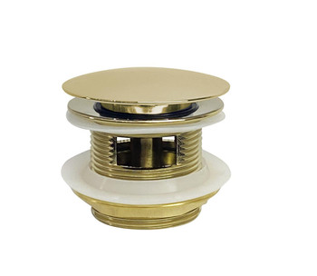 Brushed Gold Pop Up Bath Waste with Overflow - 40mm 