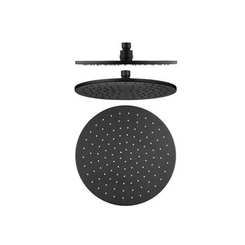Sebastian Brass - Matte Black Shower Rose 