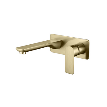 Rhino - Brushed Gold Wall Bath/Basin Mixer With Spout