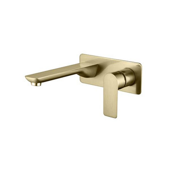 Rhino - Brushed Gold Wall Bath/Basin Mixer With Spout 