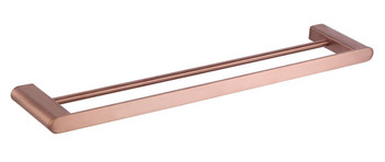 Bravo - Copper Finish Double Towel Rail 600mm 