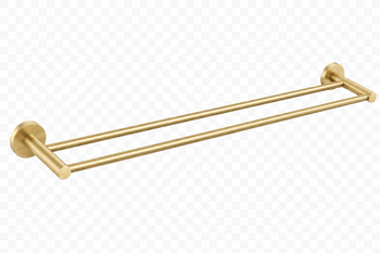 Sebastian - Brushed Gold Double Towel Rail 600mm