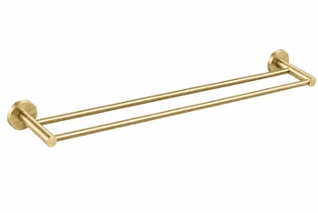 Sebastian - Brushed Gold Double Towel Rail 600mm 
