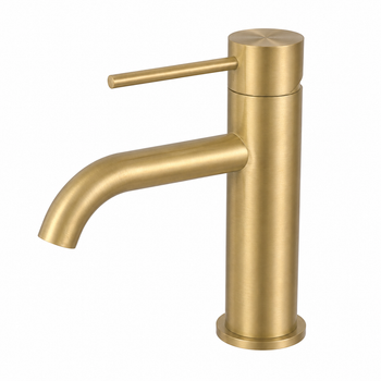 Groove - Brushed Gold Finish Stainless Steel Basin Mixer