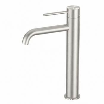 Groove - Brushed Nickel Finish Stainless Steel Extended Basin Mixer