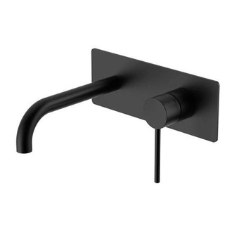 Sebastian - Matte Black Wall Bath/Basin Mixer With Spout 