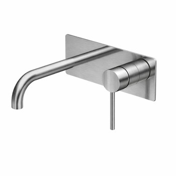 Sebastian - Brushed Nickel Wall Bath/Basin Mixer With Spout 